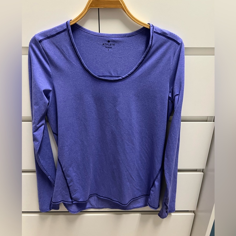 Athleta Purple Long Sleeve Top